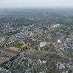 Birds eye view of the Olympic Park.