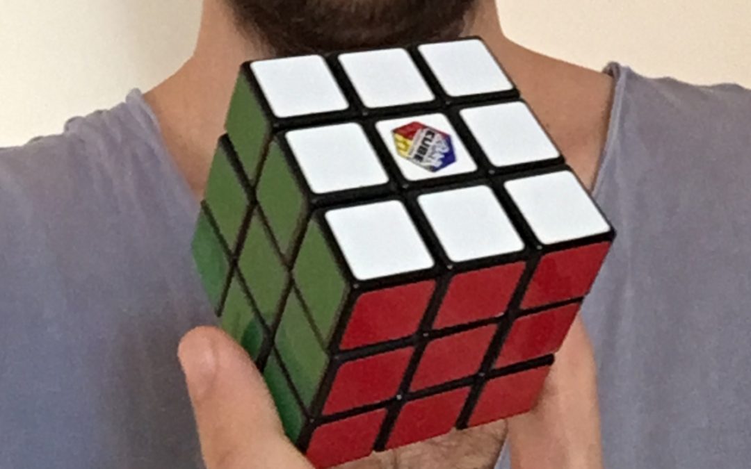 The completed Rubiks Cube.