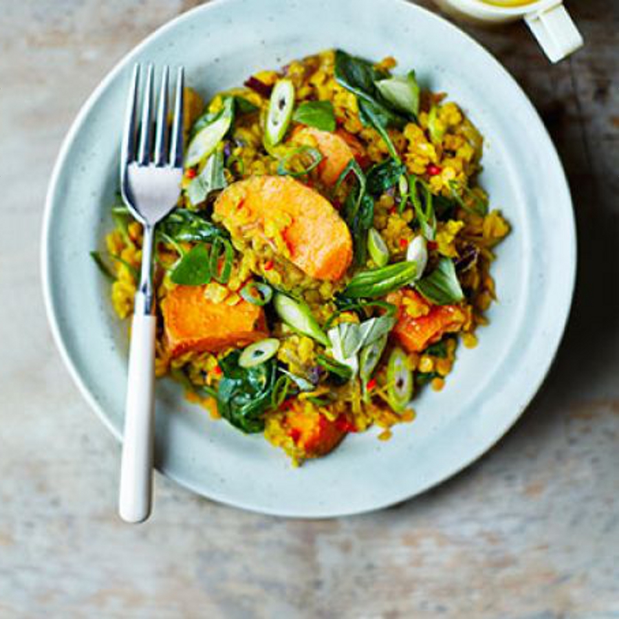 Spinach, Sweet Potato & Lentil Dhal (Source: BBC Good Food)