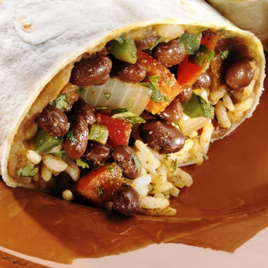 Vegetarian Burrito (Source: thespruce.com)